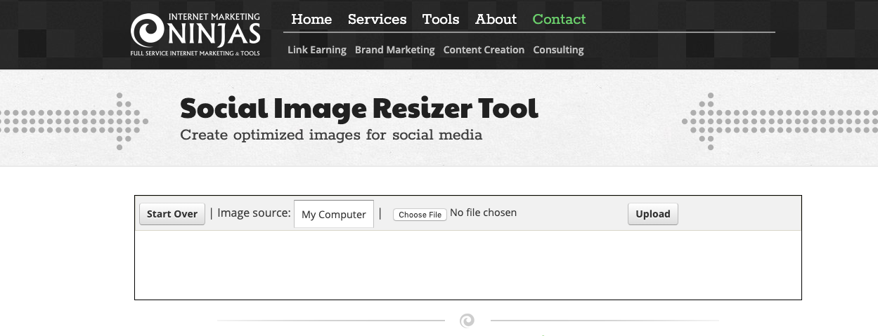 IMN-Social-Resize-tool-Home-page